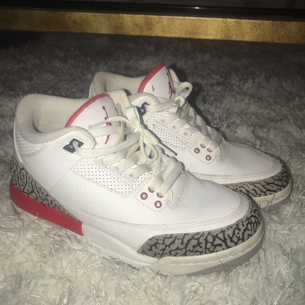 Air Jordan III Retro White/ fire red